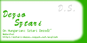 dezso sztari business card